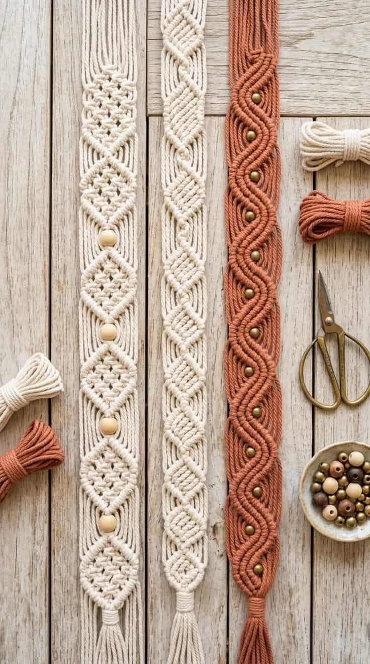 ceintures en macramé