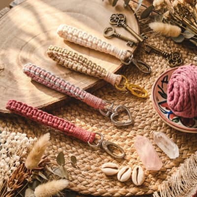 porte clés en macramé