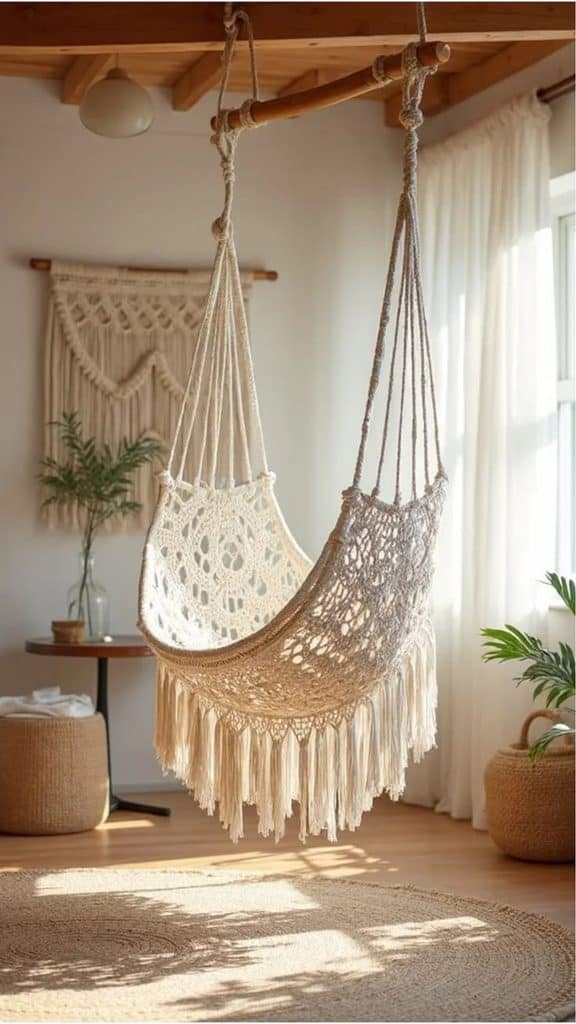 hamac en macramé