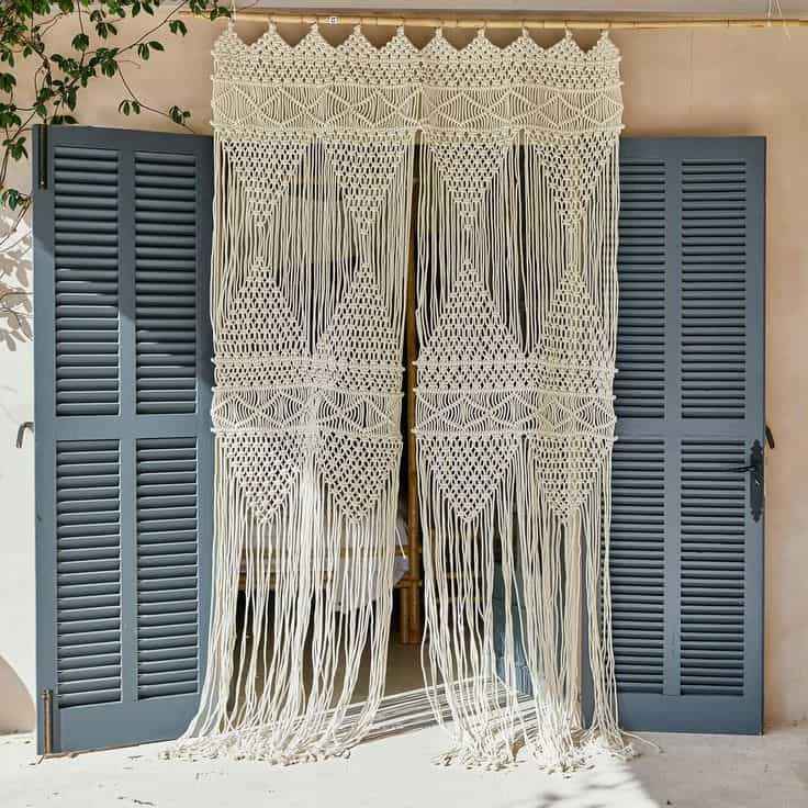 rideaux en macramé