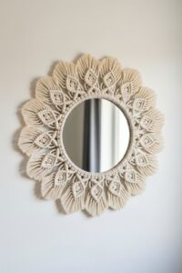 miroir macramé