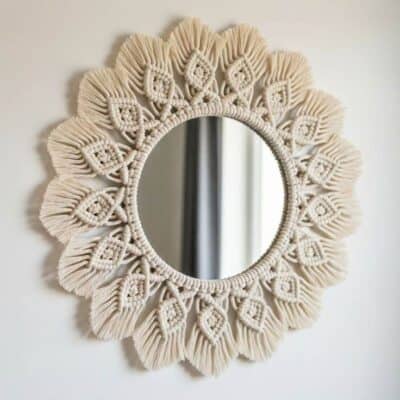 miroir macramé