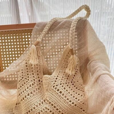 cabas en macramé