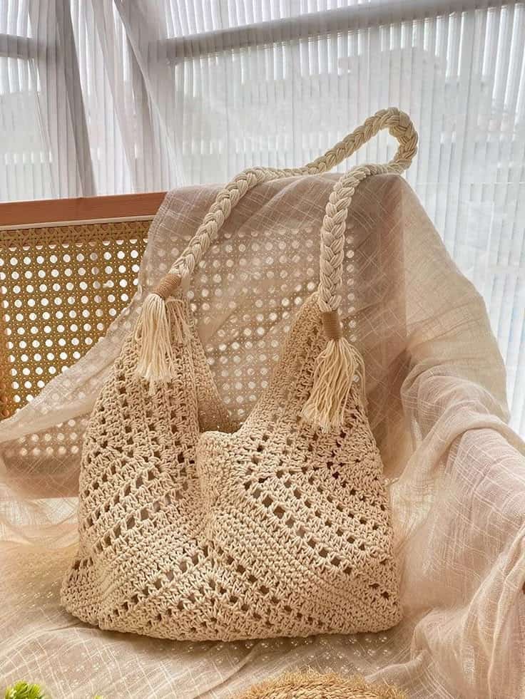 cabas en macramé
