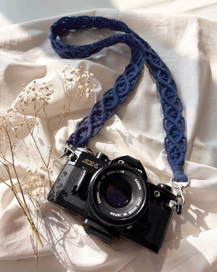 dragone bleue en macramé